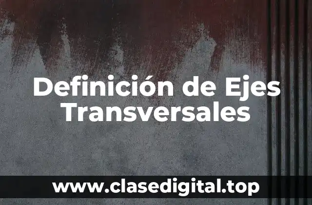 Definición de Ejes Transversales