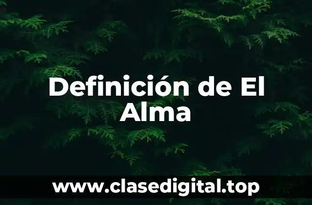 Definición de El Alma