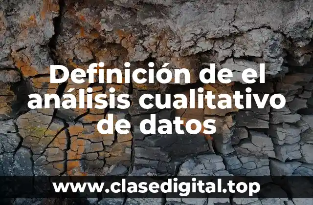 Definición de el análisis cualitativo de datos