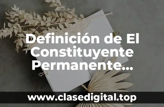 Definición de El Constituyente Permanente Revolucionario