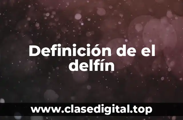 Definición de el delfín