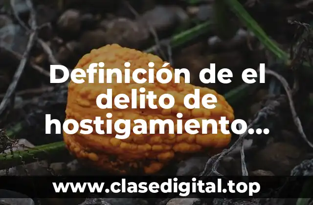 Definición de el delito de hostigamiento sexual