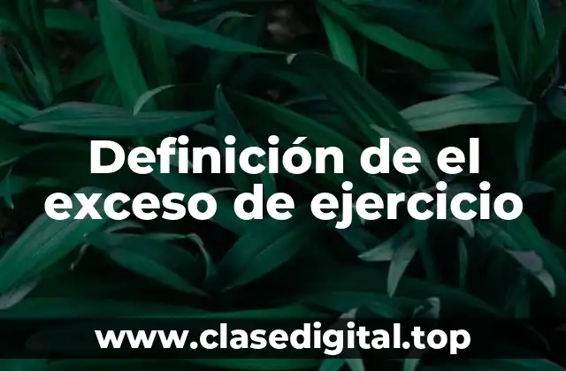 Definición de el exceso de ejercicio