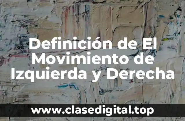 Definición de El Movimiento de Izquierda y Derecha