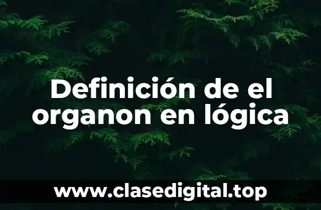 Definición de el organon en lógica