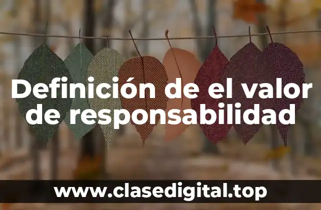 Definición de el valor de responsabilidad