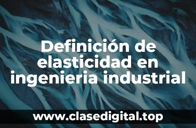 Definición de elasticidad en ingenieria industrial