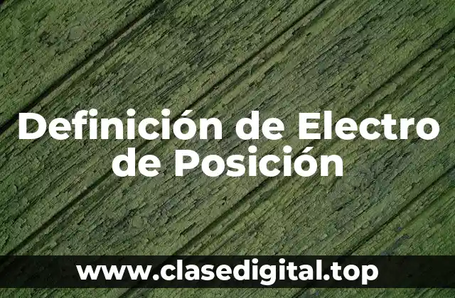 Definición de Electro de Posición