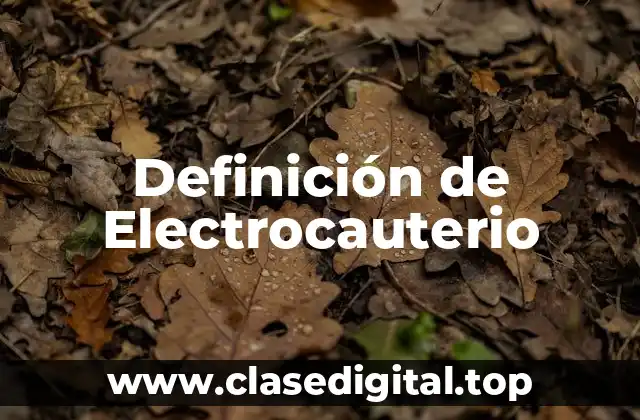 Definición de Electrocauterio