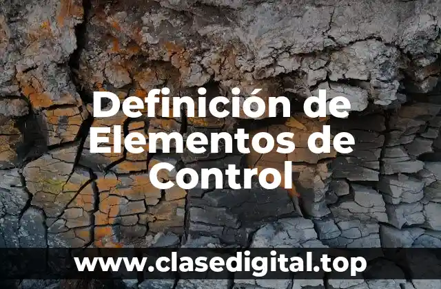 Definición de Elementos de Control