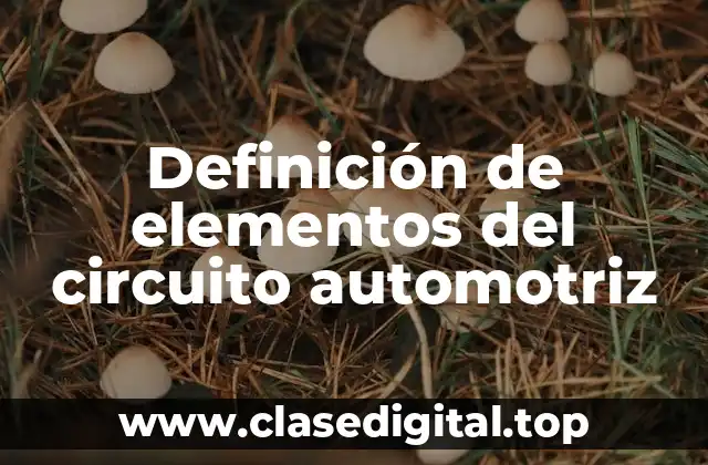 Definición de elementos del circuito automotriz