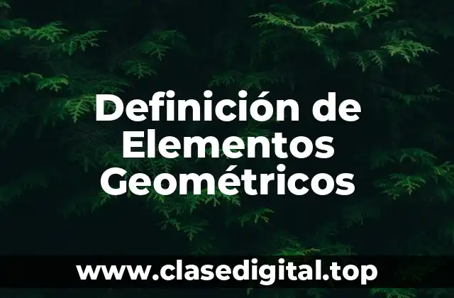 Definición de Elementos Geométricos