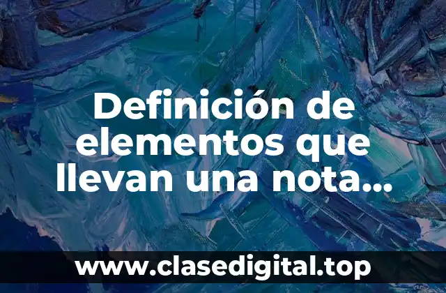 Definición de elementos que llevan una nota periodística