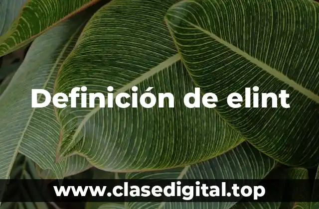 Definición de elint