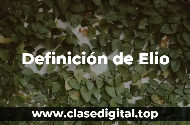 Definición de Elio