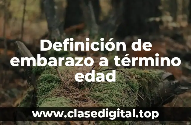 Definición de embarazo a término edad