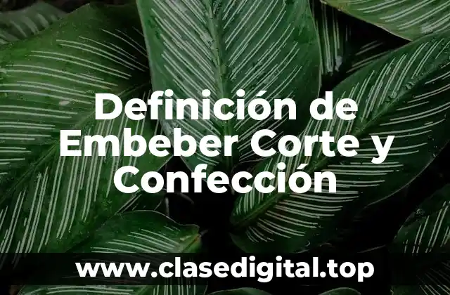 Definición de Embeber Corte y Confección