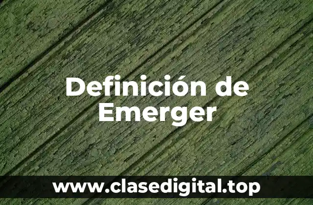 Definición de Emerger