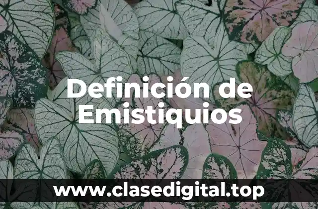 Ejemplos de Emistiquios