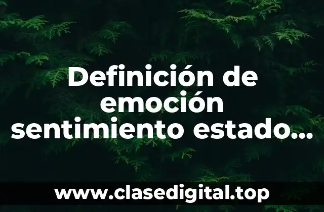 Ejemplos de emoción sentimiento estado de ánimo y afecto