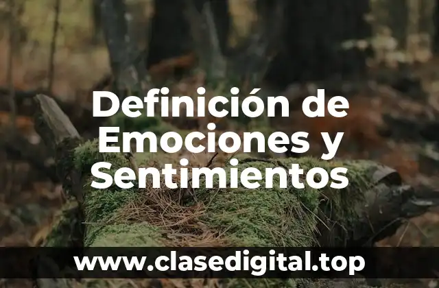 Definición de Emociones y Sentimientos