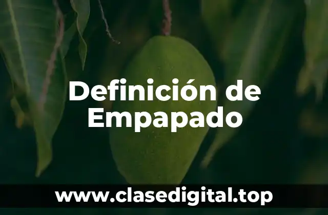 Definición de Empapado