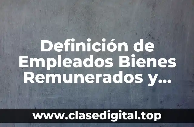 Definición de Empleados Bienes Remunerados y Seguros
