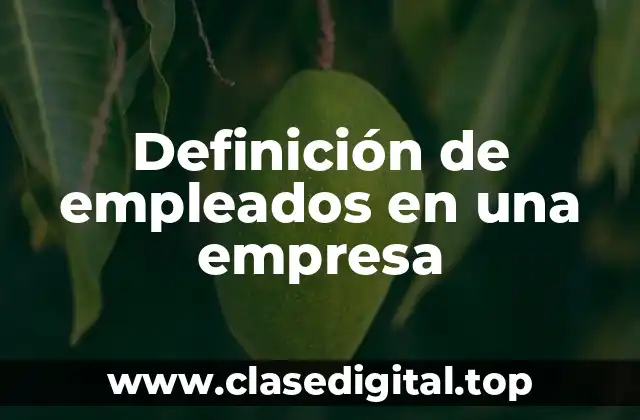 Definición de empleados en una empresa