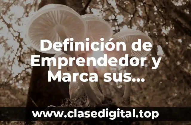 Definición de Emprendedor y Marca sus Diferencias