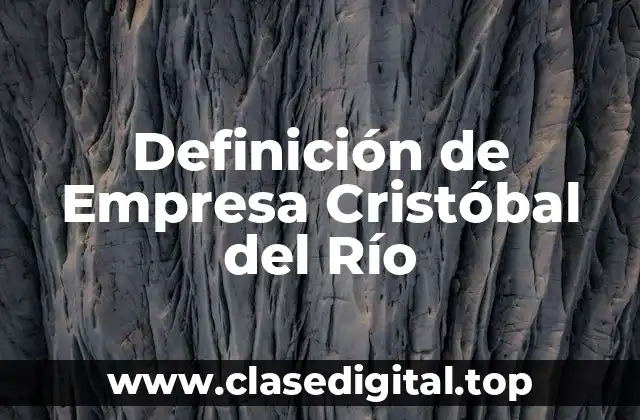 Definición de Empresa Cristóbal del Río