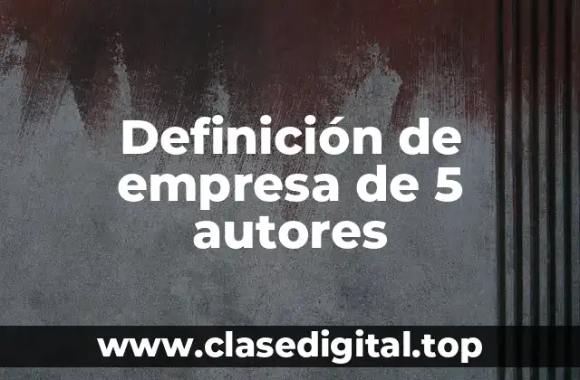 ⚡ Definición técnica de empresa