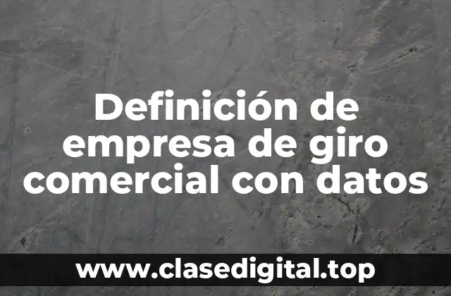 Definición de empresa de giro comercial con datos