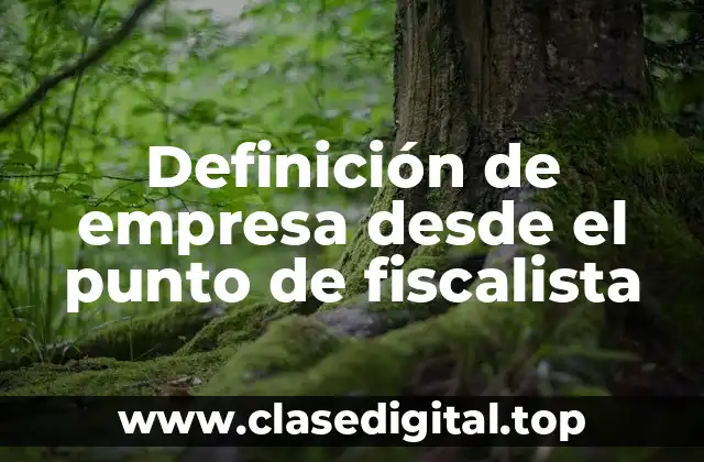 Definición de empresa desde el punto de fiscalista