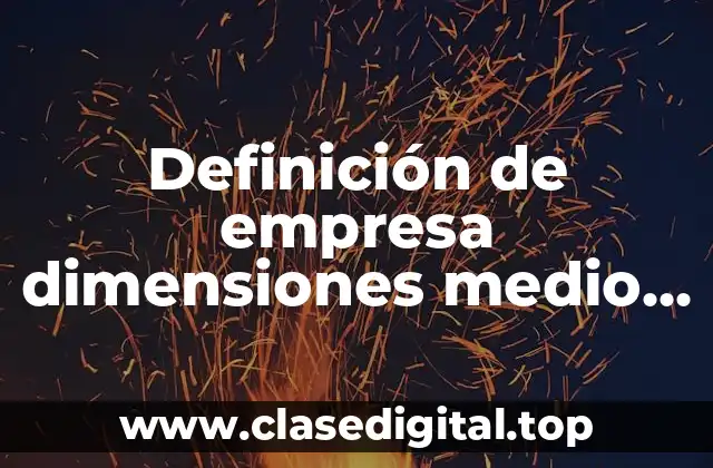 Definición de empresa dimensiones medio ambiente simple y estable
