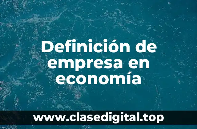 Definición de empresa en economía