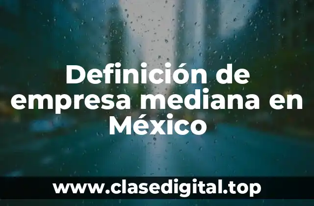 Definición de empresa mediana en México