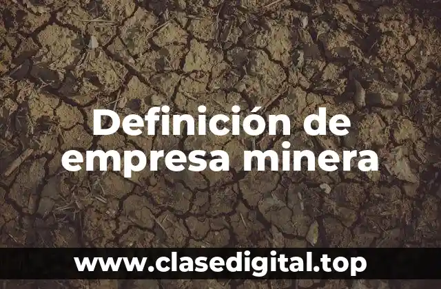 Definición de empresa minera