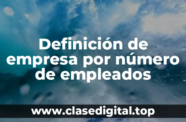 📗 Definición técnica de empresa por número de empleados