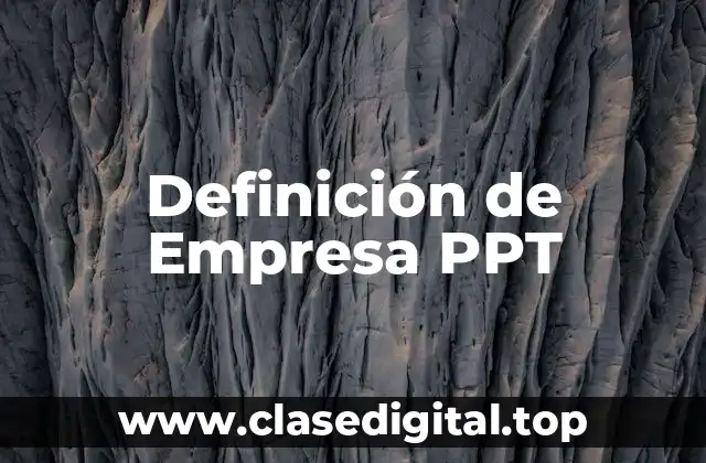 Definición de Empresa PPT
