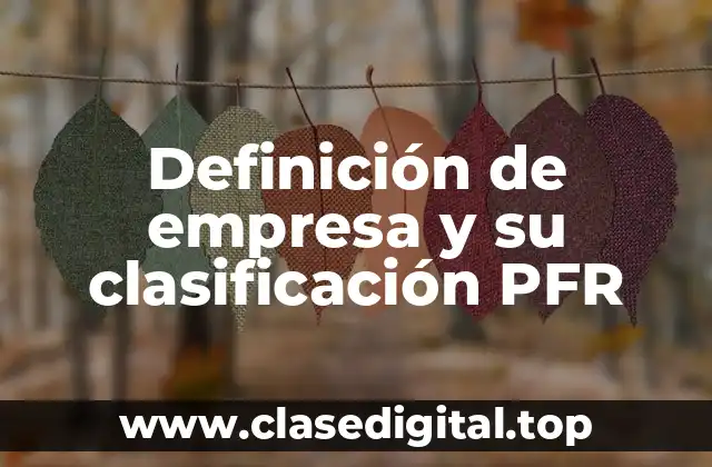 📗 Definición técnica de empresa