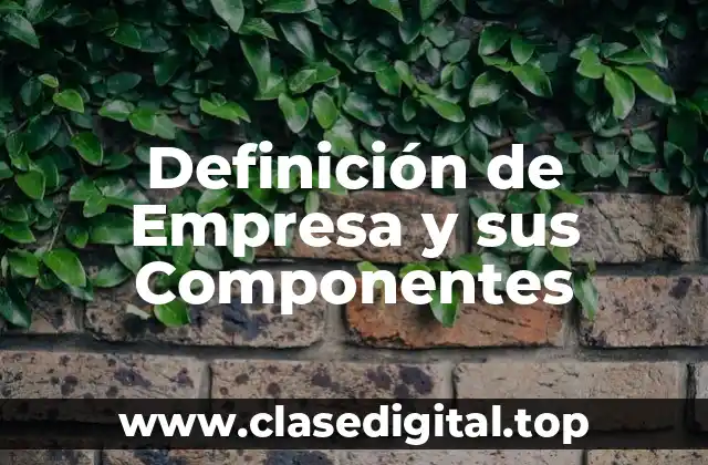 Definición de Empresa y sus Componentes