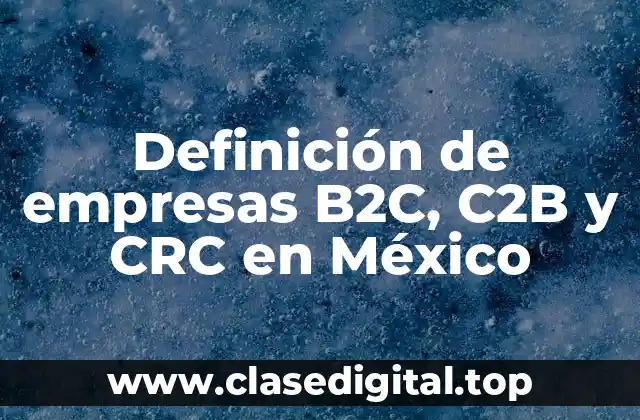 Definición de empresas B2C, C2B y CRC en México