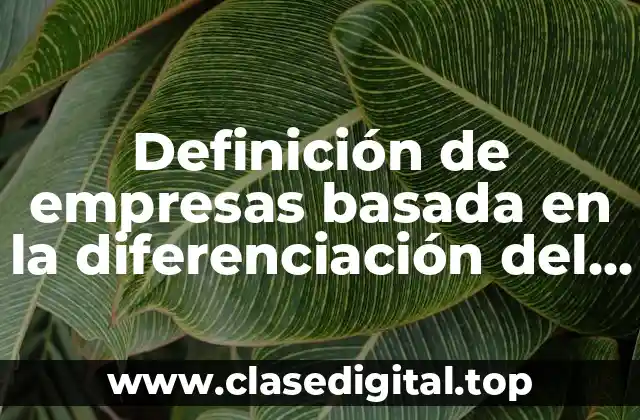 Ejemplos de empresas basadas en la diferenciación del producto