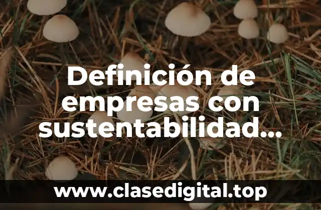 Ejemplos de empresas con sustentabilidad ambiental