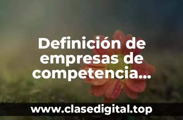 Definición de empresas de competencia monopolística en España