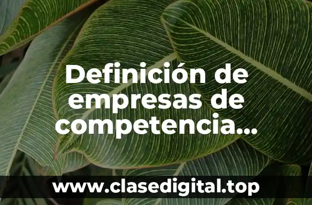 Ejemplos de empresas de competencia perfecta e imperfecta