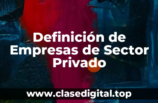 Definición de Empresas de Sector Privado
