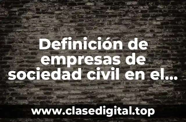 Ejemplos de empresas de sociedad civil en el Perú