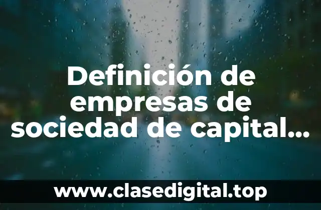 Definición de empresas de sociedad de capital variable