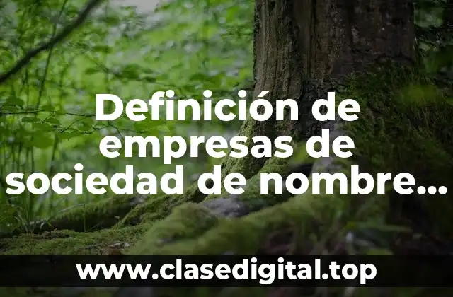 Ejemplos de empresas de sociedad de nombre colectivo en México